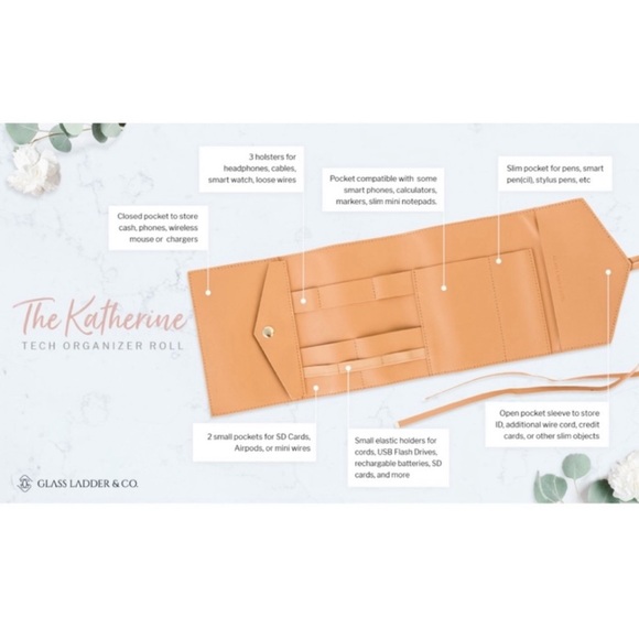 Organizer for Makeup Tech Office Glass Ladder and Co. Katherine in Honey - Picture 11 of 11